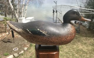 Vintage Mason Premier Grade Hen Mallard Duck Decoy Hollow Paint