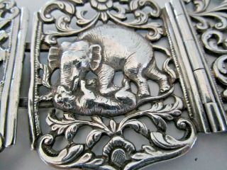 Indian Silver Belt Buckle,  Oomersee Mawjee & Sons,  Kutch,  Circa 1900 3