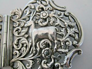 Indian Silver Belt Buckle,  Oomersee Mawjee & Sons,  Kutch,  Circa 1900 4