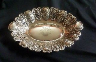 Large Ornate English Sterling Silver Dish Hallmarked 1898 By William Devenport