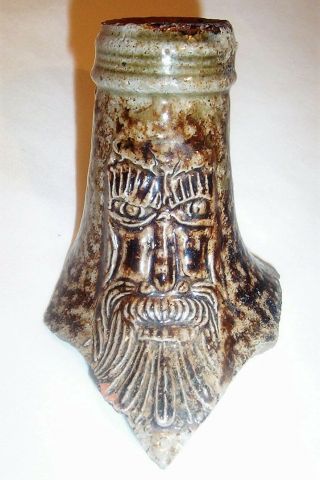 Bellarmine Face Mask 17th Century A.  D.  Bartmann Stoneware Salt Glazed (6)