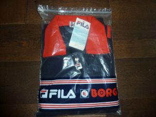 Bnwt Vintage Og Nos Us44 Xxl Fila Bj Borg Mk2 Navy Tracksuit Top 1980s Casuals