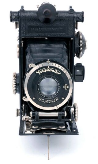 Voigtlander Prominent 6x9cm rare rangefinder camera Heliar 4,  5/10,  5cm lens KIT 5