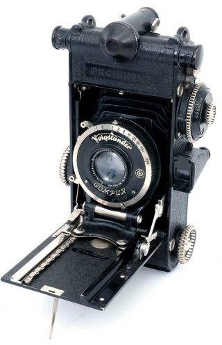 Voigtlander Prominent 6x9cm rare rangefinder camera Heliar 4,  5/10,  5cm lens KIT 8