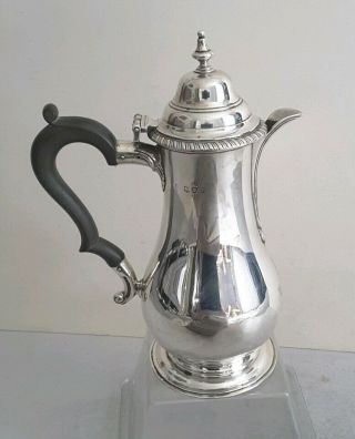 Crested Geo.  Style Ant.  Solid Silver Hot - Water Jug.  329gms.  Lon.  1894.