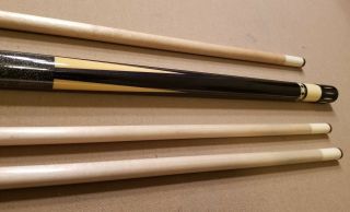 VINTAGE MEUCCI CUSTOM CUE ONE OF A KIND QUAD ACES WITH 8 RUBIES 10