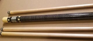 VINTAGE MEUCCI CUSTOM CUE ONE OF A KIND QUAD ACES WITH 8 RUBIES 11