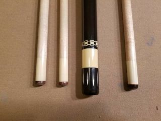VINTAGE MEUCCI CUSTOM CUE ONE OF A KIND QUAD ACES WITH 8 RUBIES 12