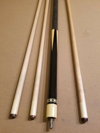 VINTAGE MEUCCI CUSTOM CUE ONE OF A KIND QUAD ACES WITH 8 RUBIES 8