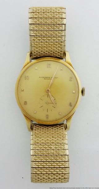 Vintage 18k Gold Audemars Piguet 18J Mens Running Wrist Watch 2