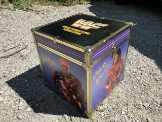 Vtg Wwf Wrestling Wooden Toy Box Hulk Hogan Ultimate Warrior Legion Of Doom Hbk