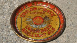 Nr - Antique Rare Taylor And Bate Limited Beer Tray (st.  Catharines,  Ont. )