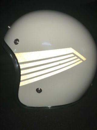 Vintage Arthur Fulmer Af40 Motorcycle Helmet Gray Falcon Wings Sz.  Medium