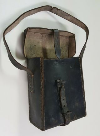 WW2 German Leather Case Pouch Dated 1939 Waffenamt Utility Case 3