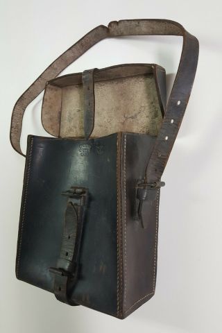 WW2 German Leather Case Pouch Dated 1939 Waffenamt Utility Case 4