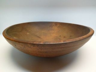 Large Antique Primitive Wooden Dough Bowl