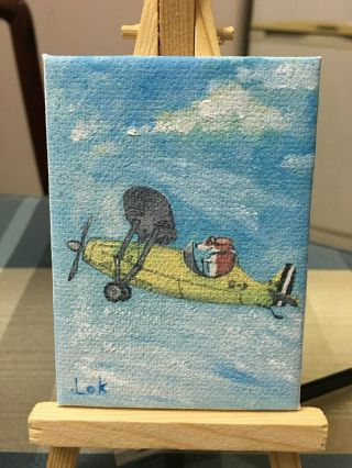 Aceo Hand Painting Oil Painting On Canvas - Cartoon By Chi Lok