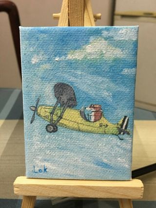 Aceo Hand painting Oil painting on canvas - Cartoon by Chi Lok 3