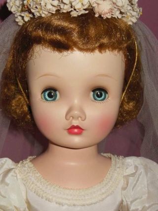 Vintage Rare Madame Alexander 24 " Binnie Walker Marked Wendy Bride With Hang Tag