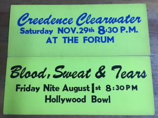 Creedence Clearwater Revival & Blood Sweat And Tears Vintage Concert Posters