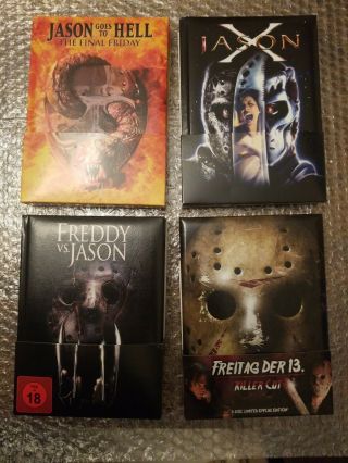 FRIDAY THE 13TH BLU - RAY MEDIABOOK COMPLETE SET IN COLLECTORS BOX VERY RARE OOP 11