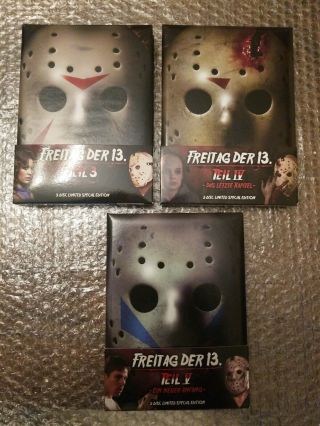 FRIDAY THE 13TH BLU - RAY MEDIABOOK COMPLETE SET IN COLLECTORS BOX VERY RARE OOP 7