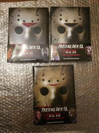 FRIDAY THE 13TH BLU - RAY MEDIABOOK COMPLETE SET IN COLLECTORS BOX VERY RARE OOP 9