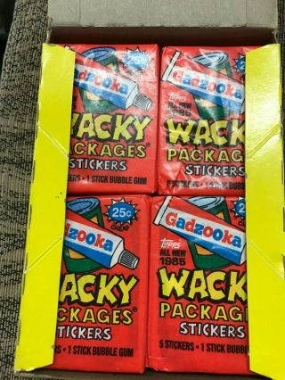 VINTAGE WACKY PACKAGES TOPPS 1985 STICKERS 48 PACK BOX 2