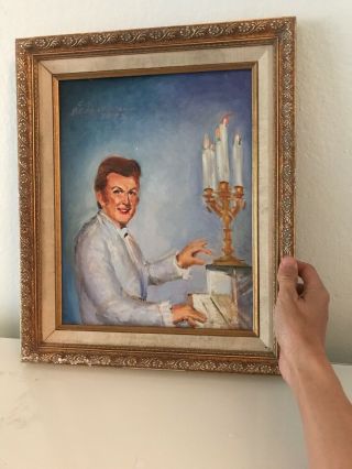 Liberace Estate Home Rare 1972 Signed Commissioned Painting 7