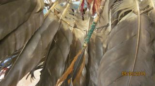 Native American Indian Headdress War Bonnet w/beadwork Vintage Authentic 6