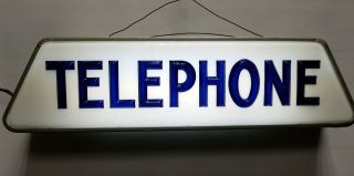 Vintage Bell Telephone Advertising Display Sign Neon Light From 1960 