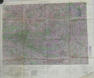 Ww2 Us Army D - Day Normandy Invasion Map Of Belgium Namur - Luxembourg