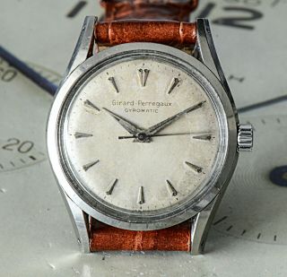 Very Pretty Vintage Girard Perregaux Ss Gyromatic Automatic Movement - Stunning