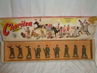 Boxed Set (9) Cherilea Lead Toy Soldiers