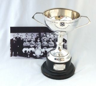 Sterling Silver Football League & Cup Trophy.  Humber Albion Fc Grimsby 1930 - 31