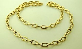 Tiffany & Co 18kt Gold Oval Link Chain Necklace 100 Authentic Vtg.  Rare 10k