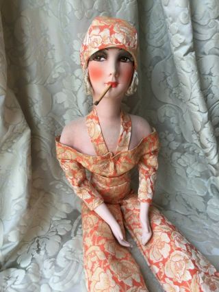 Antique French Smoking Boudoir Doll/poupee De Salon/art Deco/ Anita Page Style