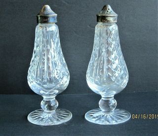 Vintage Footed Pressed Glass Salt & Pepper Shakers