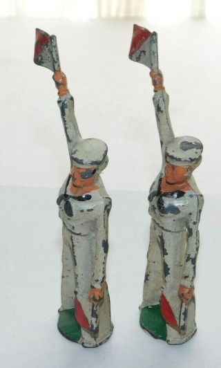 Vintage Barclay Manoil Sailors with Signal Flags Lead Soldiers 2