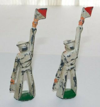 Vintage Barclay Manoil Sailors with Signal Flags Lead Soldiers 3