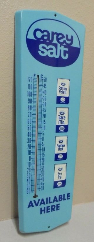 Vintage Carey Salt Advertising Thermometer Available Here Farmers Best Trace Min 5