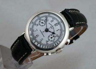 Rare Vintage Eberhard Chronograph 38mm 310 Cal.  Sterling Silver Limited Edition
