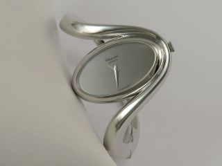 Rare Fine CHOPARD 18K SOLID WHITE GOLD LADIES BANGLE MECHANICAL WATCH 6