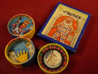 4 Vintage Dexterity Puzzle Pocket Pub Games Double Sides Roulette Japan