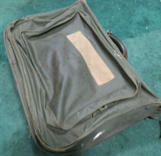 Vintage 1940s 1950s Us Air Force Green Canvas Garment Bag B4 Air Crew Flying