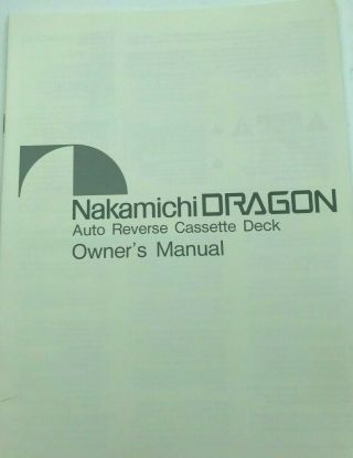 Nakamichi Dragon Cassette Tape Deck - HiFi Analog Vintage - Owner 4