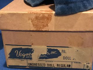 N 1950 Transitional Vogue Ginny Root Beer Eyes,  Fever Cheek Strung w/ Box 5
