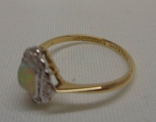 Antique Opal and Diamond Ring 18ct Gold and Platinum - Size N (US 6.  75) - 2.  1 g 6