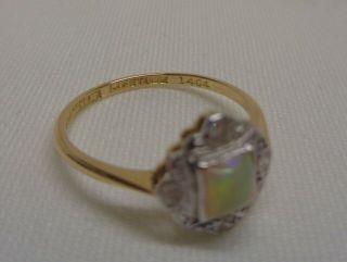 Antique Opal and Diamond Ring 18ct Gold and Platinum - Size N (US 6.  75) - 2.  1 g 7