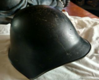 Vintage Ww2 Swiss M18 Army Helmet With Liner And Strap/